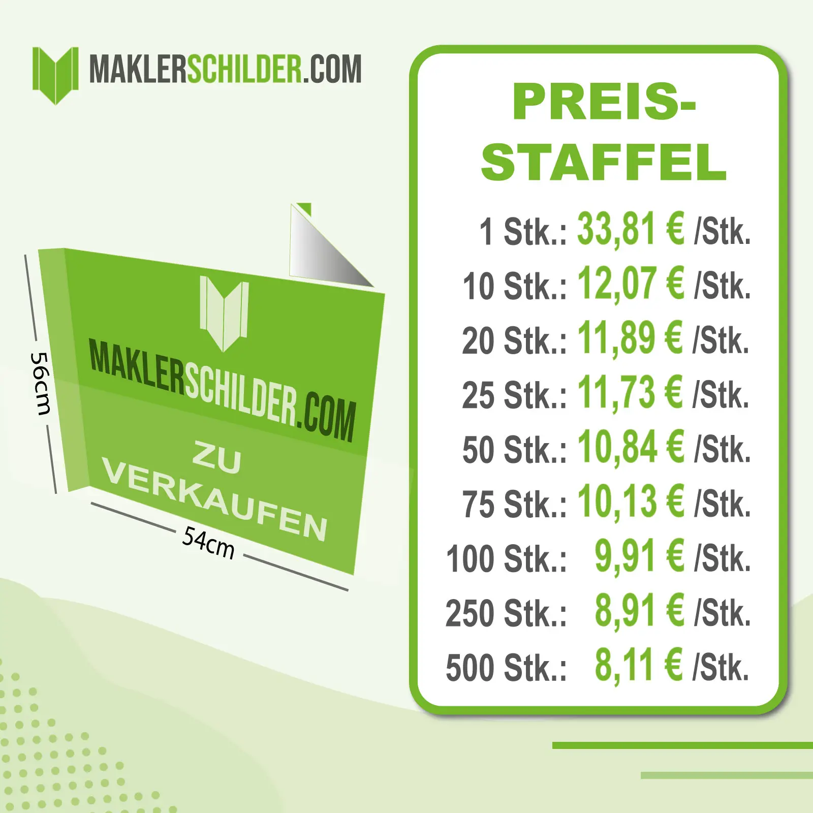 Günstige Nasenschilder 1180x560mm Deutschland
